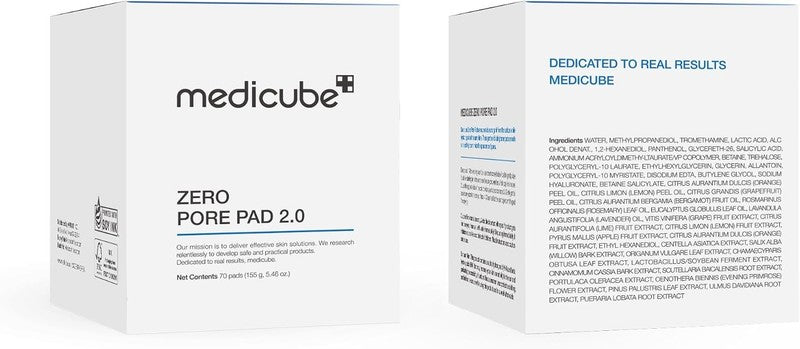 Medicube Zero Pore Pads 2.0, Dual-Textured Exfoliation I Korean Skin Care