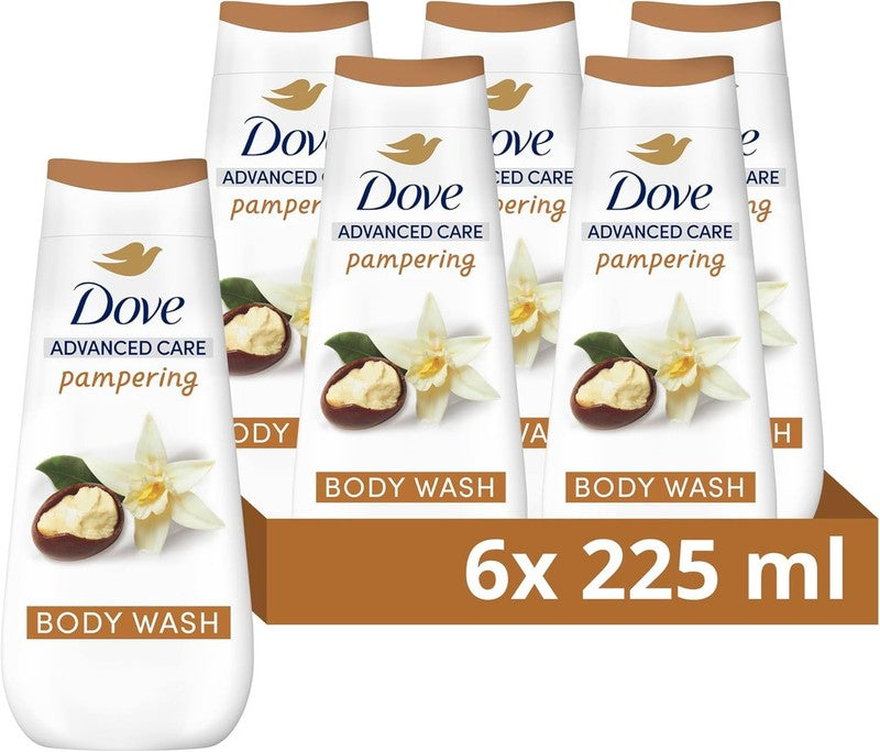 Dove Advanced Care Pampering Body Wash, Skin Cleanser Shower Gel Shea Butter UK