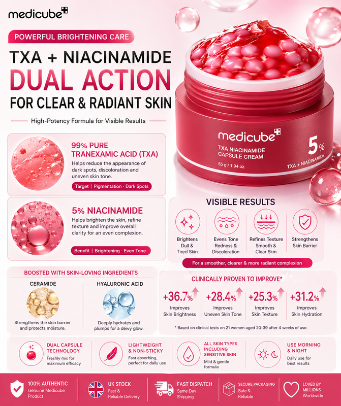 Medicube TXA Niacinamide Capsule Cream 55m Tone Brightening Korean Skincare Glow
