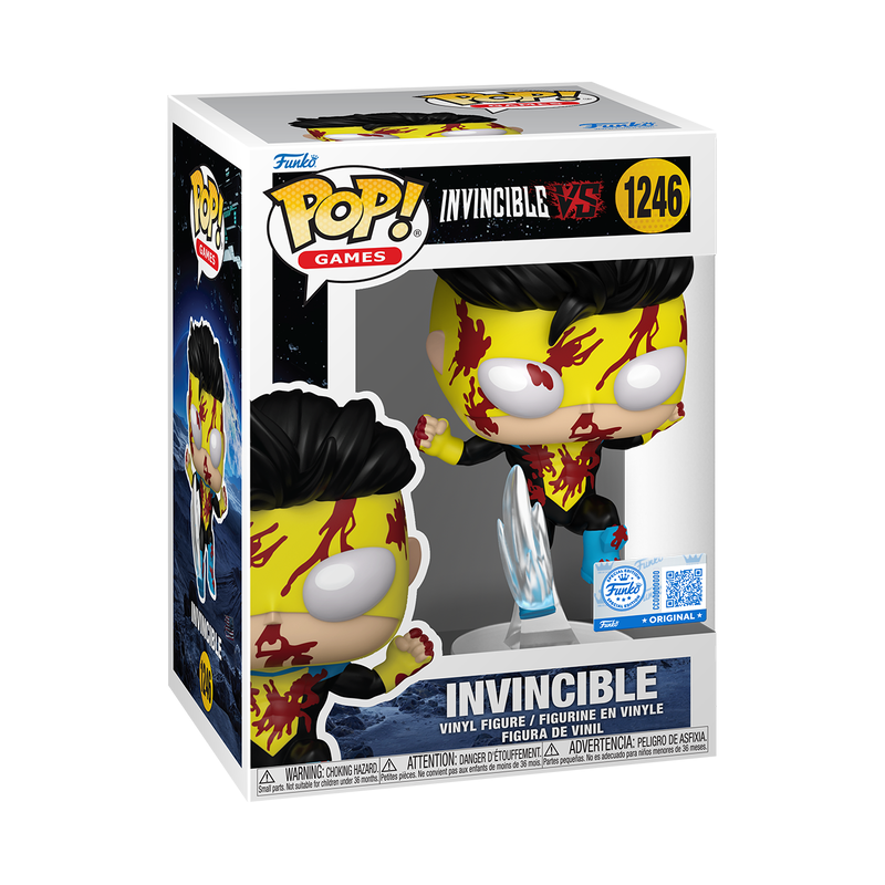 Funko Pop Games Invincible (Flying Kick) #1246 Bloody Exclusive Vinyl +Protector