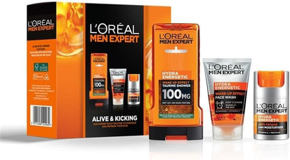L'Oréal Paris Men Expert Fully Charged Washbag Gift Set for Him, Energising Face