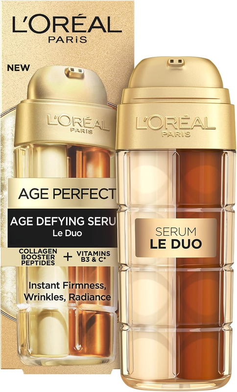 L’Oréal Paris Age Defying Serum Le Duo, Collagen Peptide Booster and Vitamins B3