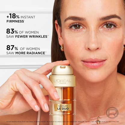 L’Oréal Paris Age Defying Serum Le Duo, Collagen Peptide Booster and Vitamins B3