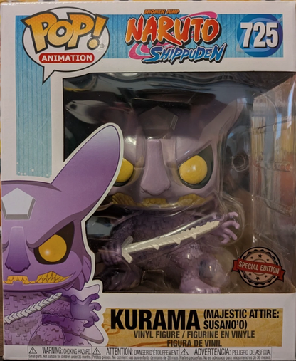 Funko Pop Naruto Shippuden Kurama Susanoo 725 6” Exclusive Anime Vinyl+Protector