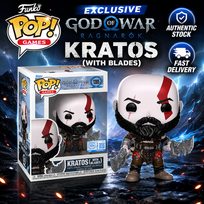 Funko Games God of War Ragnarok Kratos with Blades #1285 Exclusive + Protector