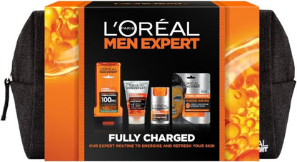 L'Oréal Paris Men Expert Fully Charged Washbag Gift Set for Him, Energising Face