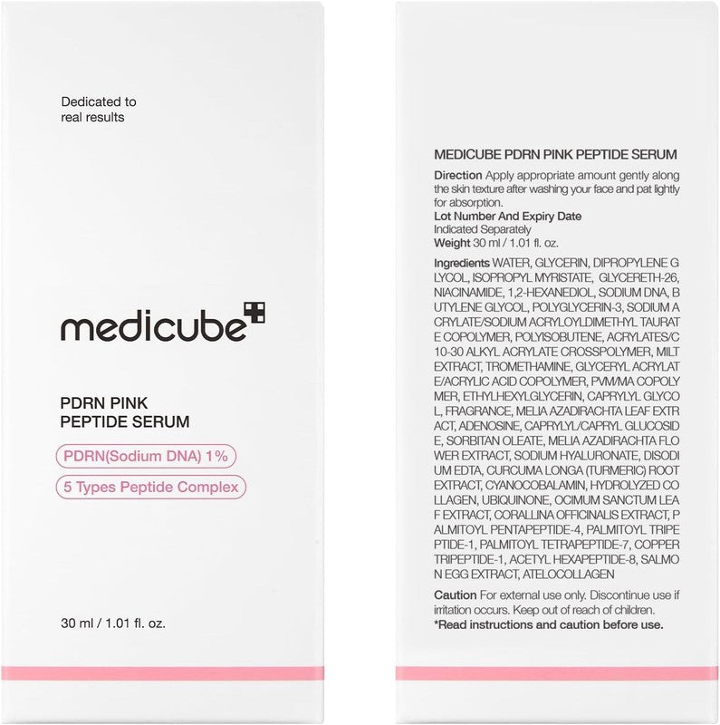 Medicube PDRN Pink Peptide Serum Salmon DNA Korean Skincare Glow Genuine KBeauty