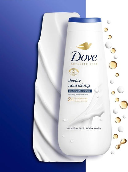 Dove Advanced Care Deeply Nourishing Body Wash Body Cleanser Shower Gel Skin