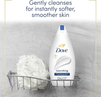 Dove Nourishing Body Wash Soft Smooth Creamy Gentle Skin Cleanser Pack