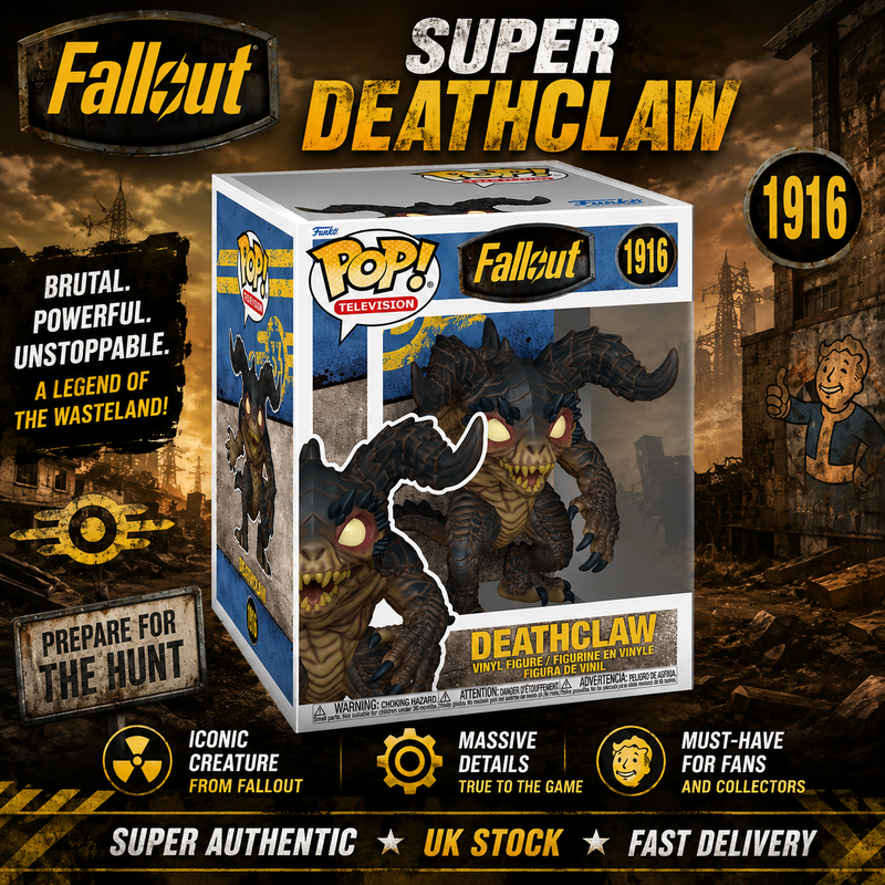 Funko Pop Super Deathclaw 1916 Fallout Television Series Vinyl Figure UK New