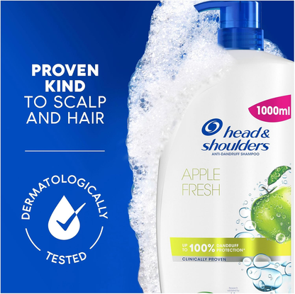 Head & Shoulders Apple Fresh anti Dandruff Shampoo, 1000Ml FOR ALL Hair types