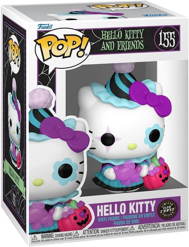 Funko Pop Sanrio Hello Kitty Spooky #155 Chase Cat Balloon Halloween Vinyl +Case