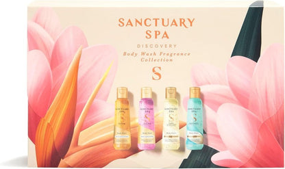 Sanctuary Spa Body Wash Gift Set, Discovery Collection 4 Travel‑Size Body Washes