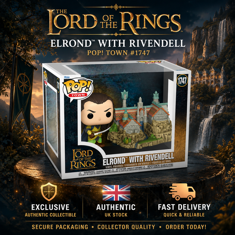 Funko Pop Elrond Rivendell 1747 Lord Of The Rings Town Vinyl Figure Gift UK LOTR