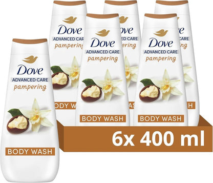 Dove Advanced Care Pampering Body Wash, Skin Cleanser Shower Gel Shea Butter UK