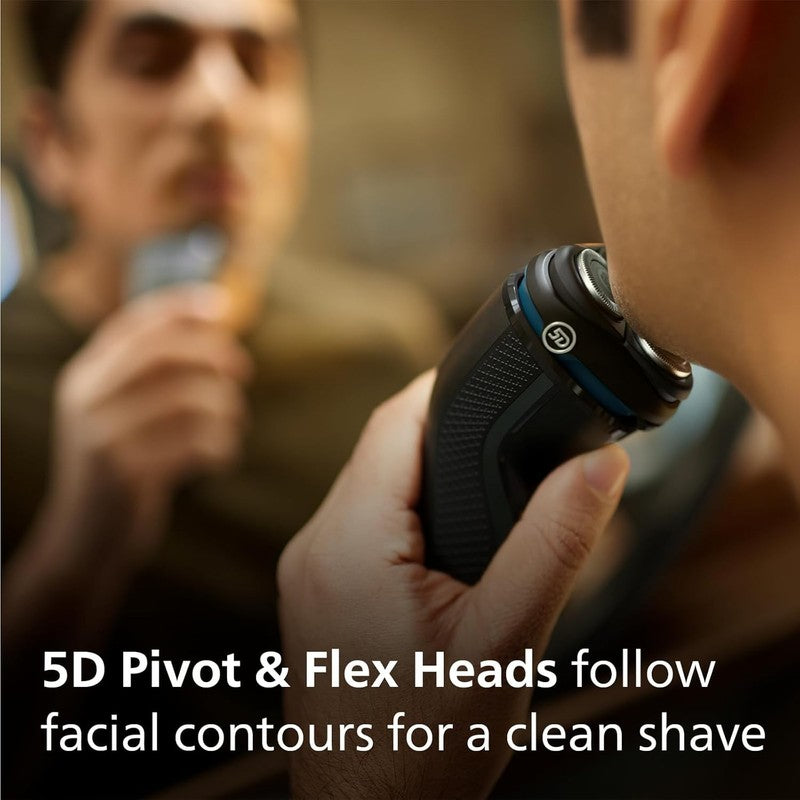 Philips Electric Shaver 3000 Series - Wet & Dry Electric Shaver for Men Cordless