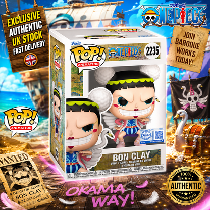 Funko Pop One Piece Bon Clay 2235 Special Edition Exclusive Anime vinyl w/Case