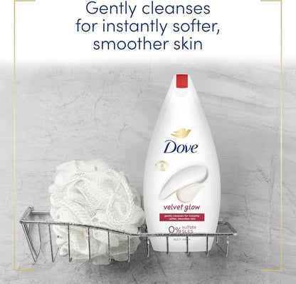 Dove Velvet Glow Body Wash Body Cleanser Shower Gel Smoother Skin moisturisers