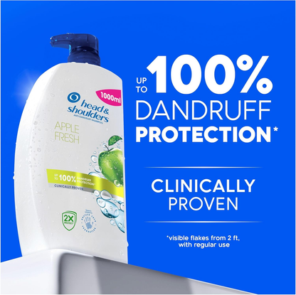 Head & Shoulders Apple Fresh anti Dandruff Shampoo, 1000Ml FOR ALL Hair types