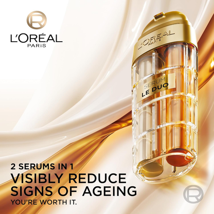 L’Oréal Paris Age Defying Serum Le Duo, Collagen Peptide Booster and Vitamins B3
