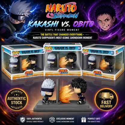 Funko Pop Moment Naruto Shippuden Kakashi Vs Obito #1618 Deluxe Vinyl Figure