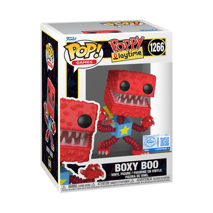 Funko Pop Games Poppy Playtime Boxy Boo #1266 Exclusive Horror Vinyl +Protector