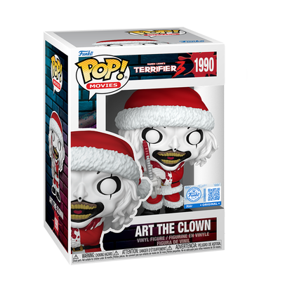 Funko Pop Terrifier 3 Art The Clown Bloody Chainsaw 1990  Exclusive Horror +Case
