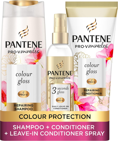 Pantene Colour Shampoo and Conditioner Set + Leave-In Conditioner Spray