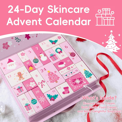 Sakura Beauty Advent Calendar 2025, 24 Luxury Skincare & Body Care Surprise Gift