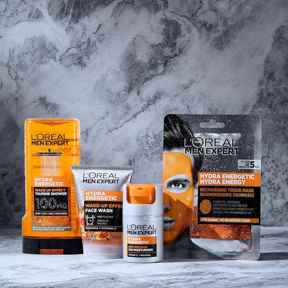 L'Oréal Paris Men Expert Fully Charged Washbag Gift Set for Him, Energising Face