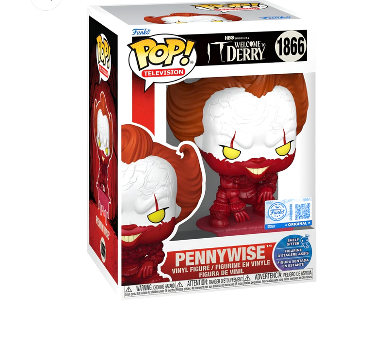 Funko Pop IT Welcome To Derry Pennywise Shelf Sitter 1866 Horror Exclusive +Case