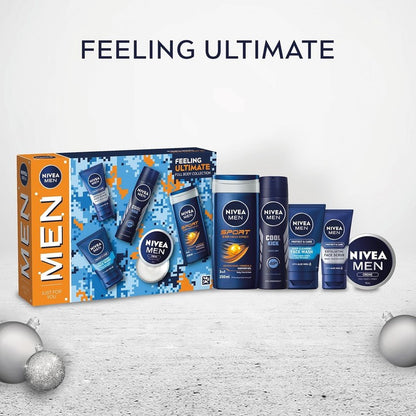NIVEA MEN Feeling Ultimate Gift Set (5 Products), Men'S Skincare Gift Set