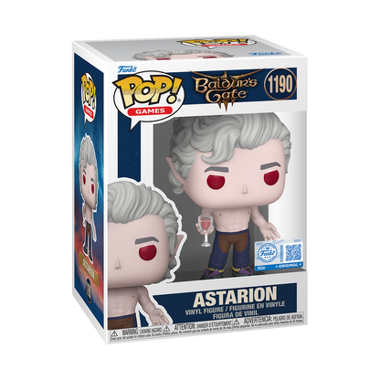 Funko Pop Astarion Shirtless 1190 Baldurs Gate 3 Game Exclusive Vinyl +Protector