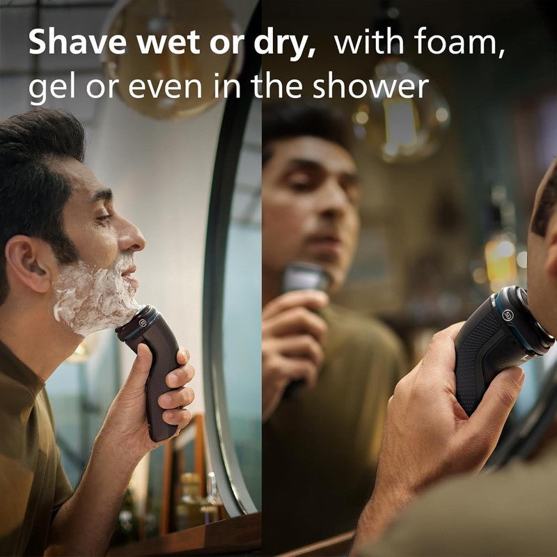 Philips Electric Shaver 3000 Series - Wet & Dry Electric Shaver for Men Cordless
