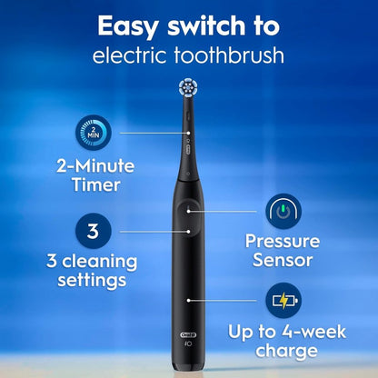 Oral-B Io2 Duo Electric Toothbrushes, 2 Handles, Night Black and Calm Pink
