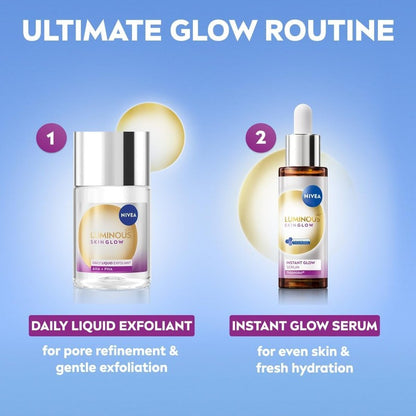 NIVEA Luminous 630 Instant Skin Glow Daily Liquid Exfoliant 100Ml, Face Exfoliat