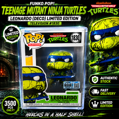 Funko Pop TMNT Leonardo Deco #1830 Limited Edition Royalty 3500 with Protector