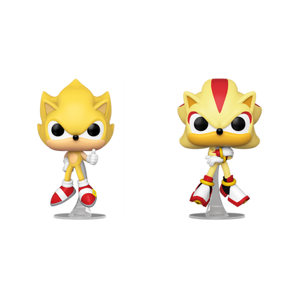 Funko Pop the Hedgehog Super Sonic & Super Shadow Flocked Exclusive 2 Pack