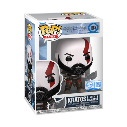 Funko Games God of War Ragnarok Kratos with Blades #1285 Exclusive + Protector