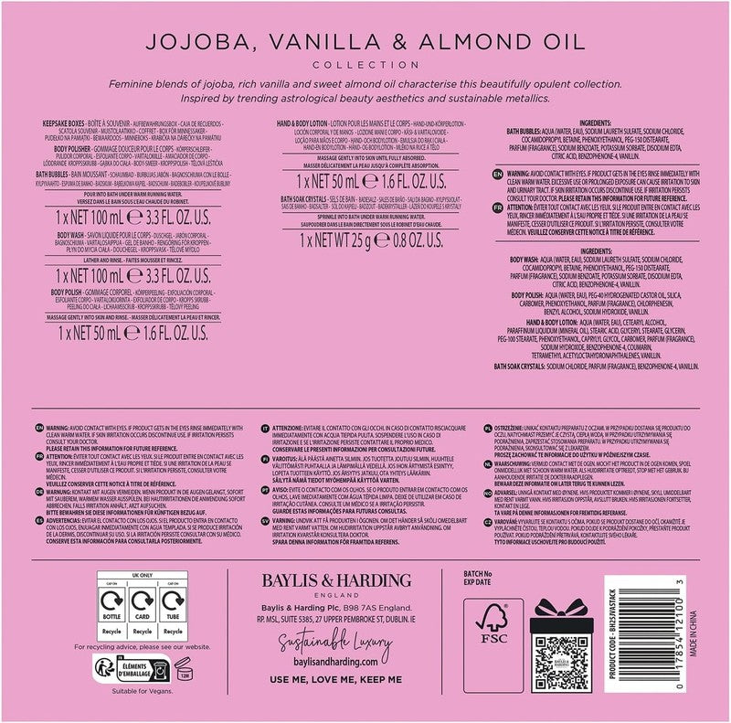 Baylis & Harding Jojoba, Vanilla & Almond Oil Luxury Pamper Present Gift Set