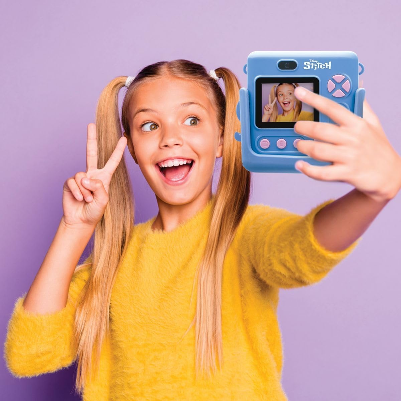 LEXIBOOK, Disney Stitch Starcam Print Camera, Instant Printer, SD Card, 3D
