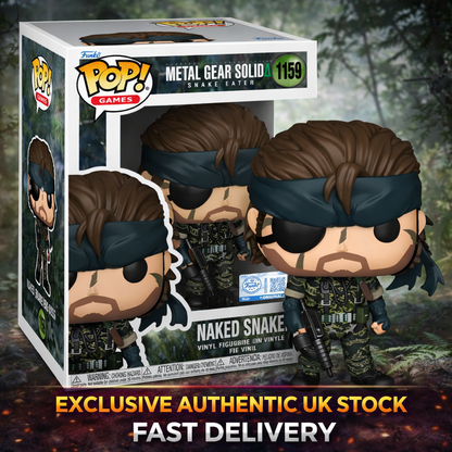 Funko Pop Metal Gear Solid Naked Snake Big Boss Exclusive # 1159 Games Protector