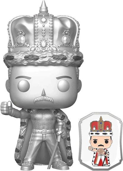 Funko Queen King Freddie Mercury Platinum Exclusive Pop! with Pin 184