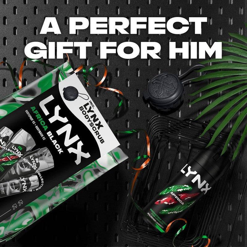 Lynx Gift Set Africa & Black Bumper Two Body Wash and Body Spray Duos Gift Set
