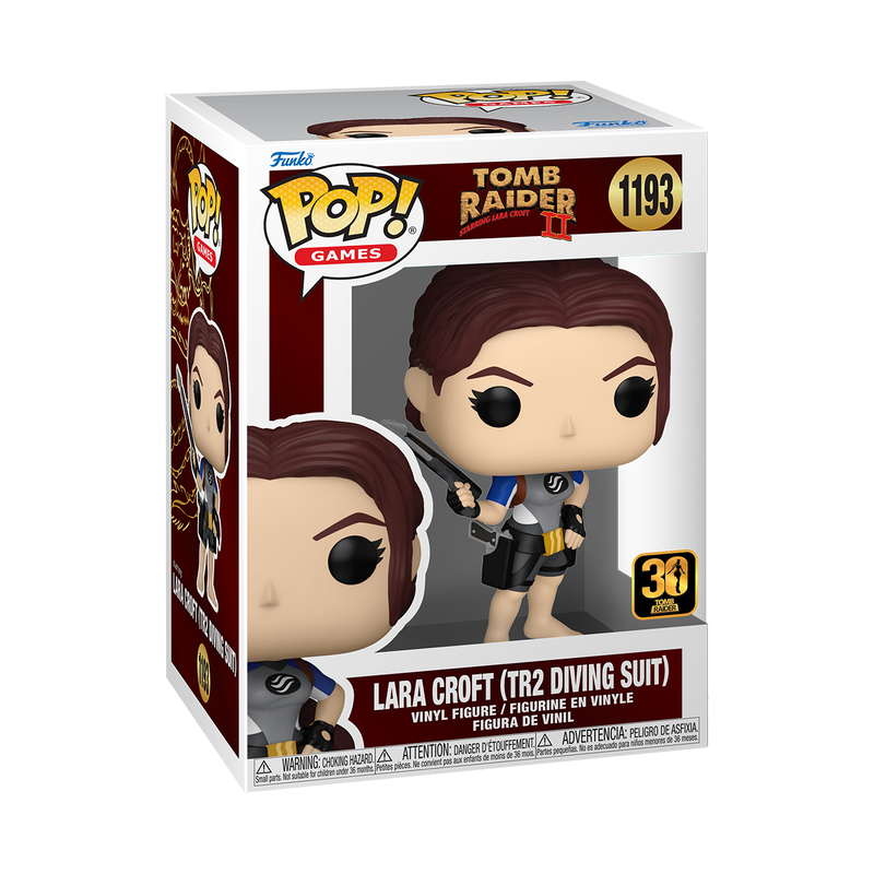 Funko Pop Tomb Raider 2 Lara Croft Diving Suit #1193 Exclusive Games Vinyl +Case