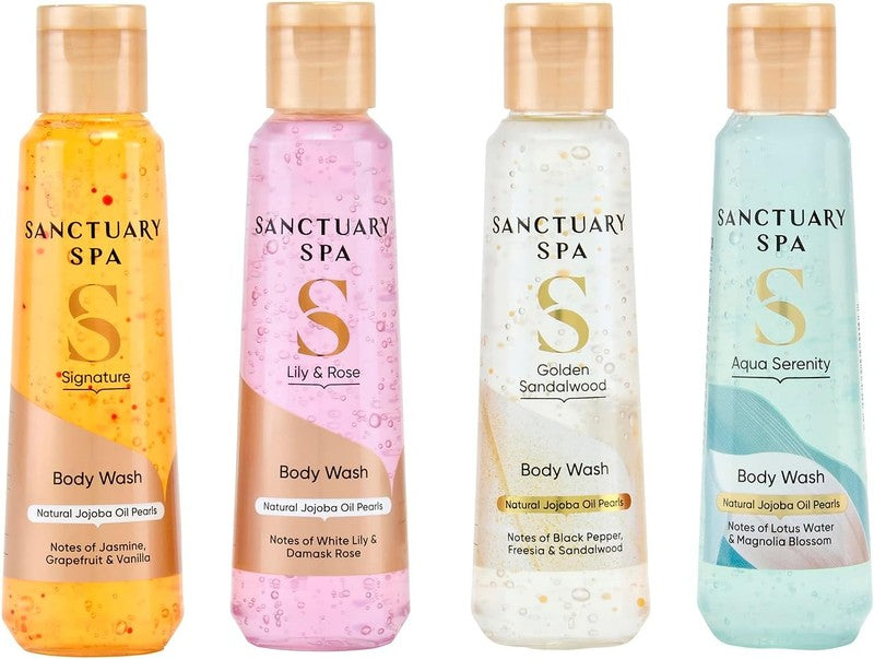 Sanctuary Spa Body Wash Gift Set, Discovery Collection 4 Travel‑Size Body Washes