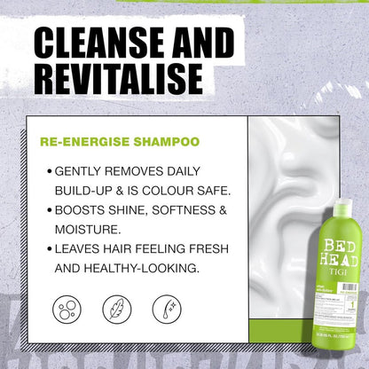 Bed Head by TIGI Re-Energize Shampoo & Conditioner Set - Hydrating Smooth Hair