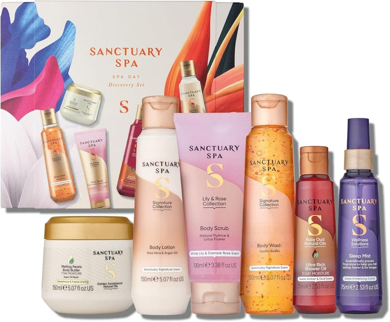 Sanctuary Spa Body Wash Gift Set, Discovery Collection 4 Travel‑Size Body Washes