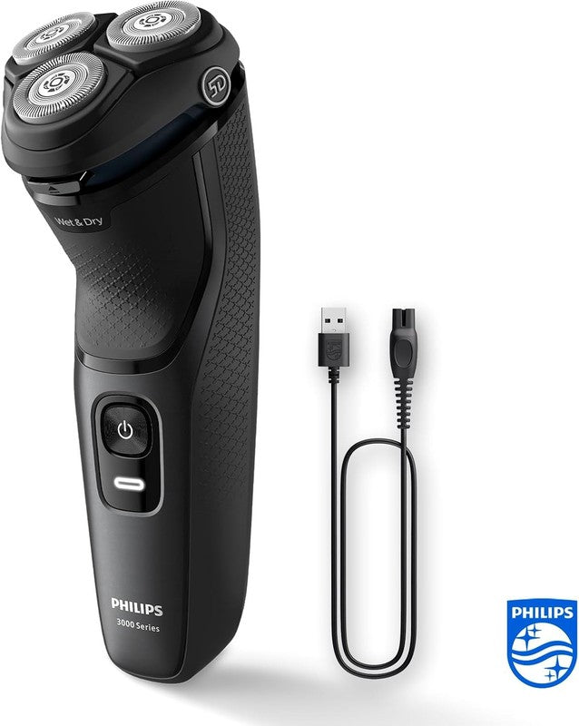 Philips Electric Shaver 3000 Series - Wet & Dry Electric Shaver for Men Cordless