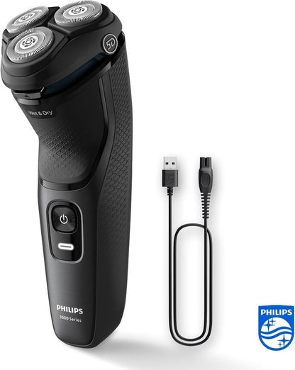 Philips Electric Shaver 3000 Series - Wet & Dry Electric Shaver for Men Cordless